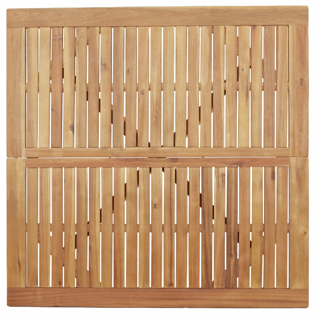 vidaXL Garden Table Square 110x110x75 cm Solid Acacia Wood