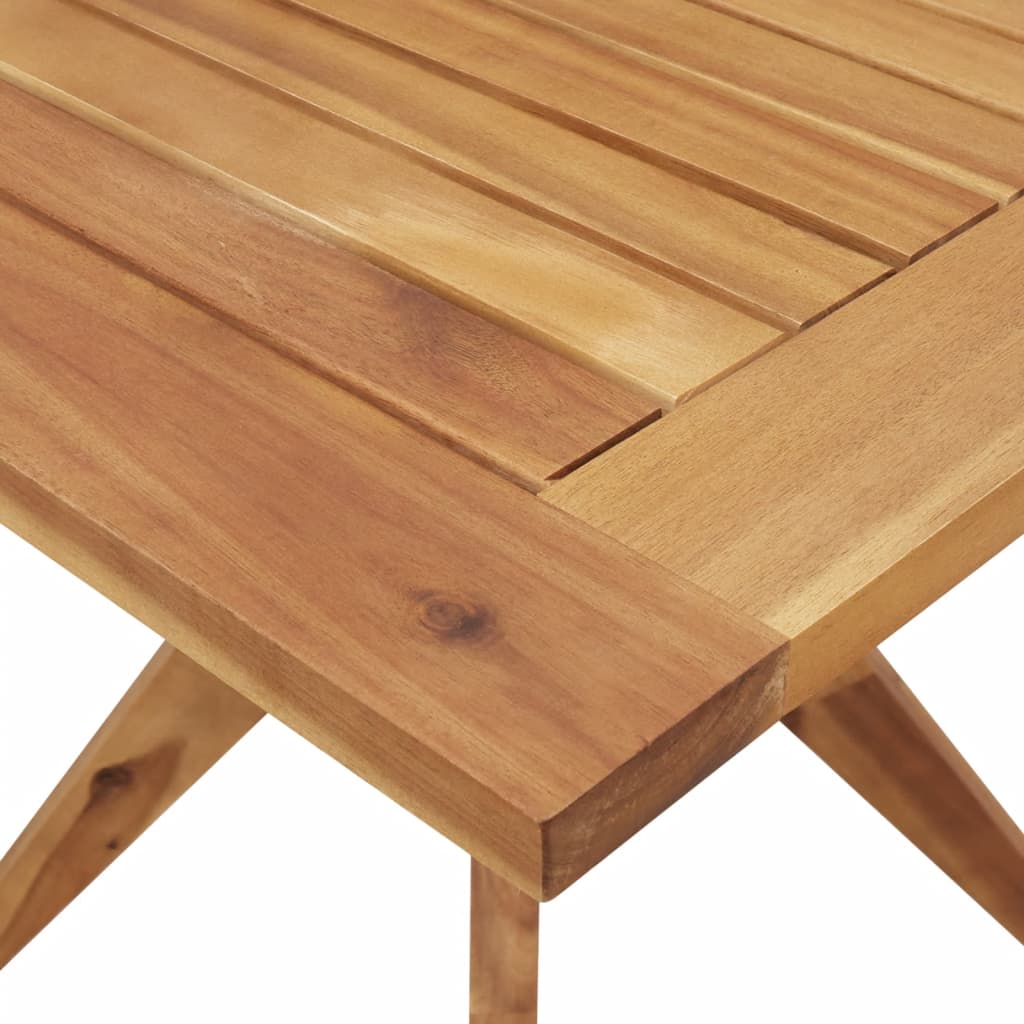 vidaXL Garden Table Square 110x110x75 cm Solid Acacia Wood