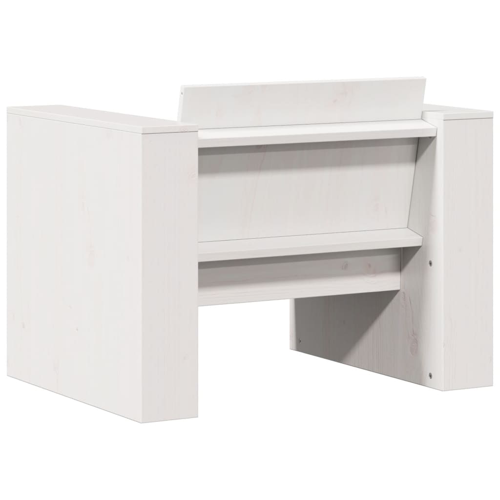 vidaXL 2-delige Loungeset massief grenenhout wit