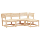 vidaXL 4-delige Loungeset massief grenenhout