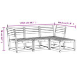 vidaXL 4-delige Loungeset massief grenenhout