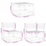 vidaXL 4-delige Loungeset massief grenenhout