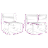 vidaXL 5-delige Loungeset massief grenenhout