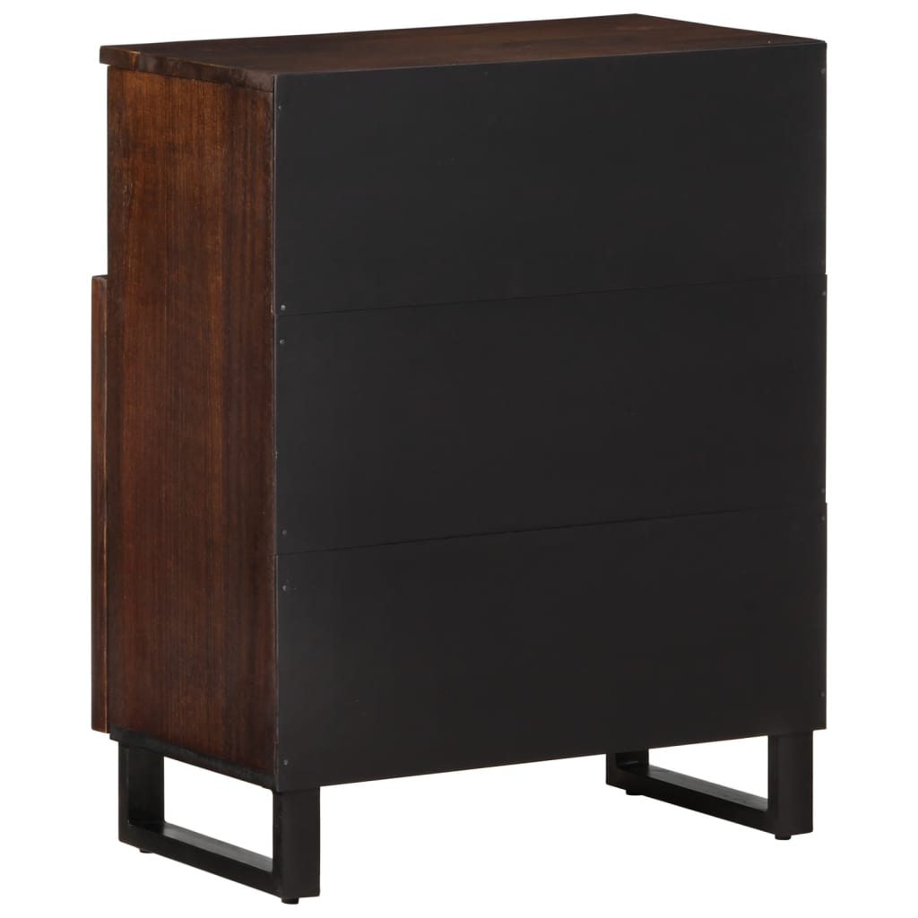 vidaXL Dressoir 60x34x75 cm massief mangohout bruin
