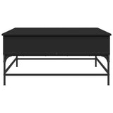vidaXL Salontafel 95x95x45 cm bewerkt hout en metaal zwart