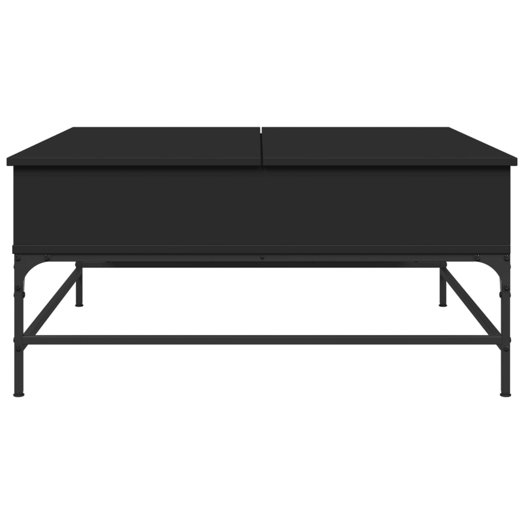 vidaXL Salontafel 95x95x45 cm bewerkt hout en metaal zwart