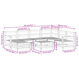 vidaXL Ensemble de salon 8 personnes massief grenenhout