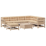 vidaXL 8-Piece Lounge Set with Cushions Solid Pine Wood