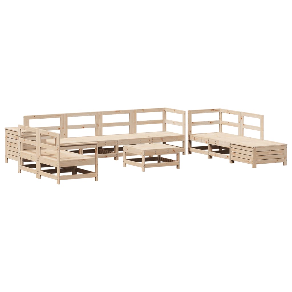 vidaXL 11-delige Loungeset massief grenenhout