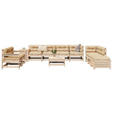 vidaXL 11-delige Loungeset massief grenenhout