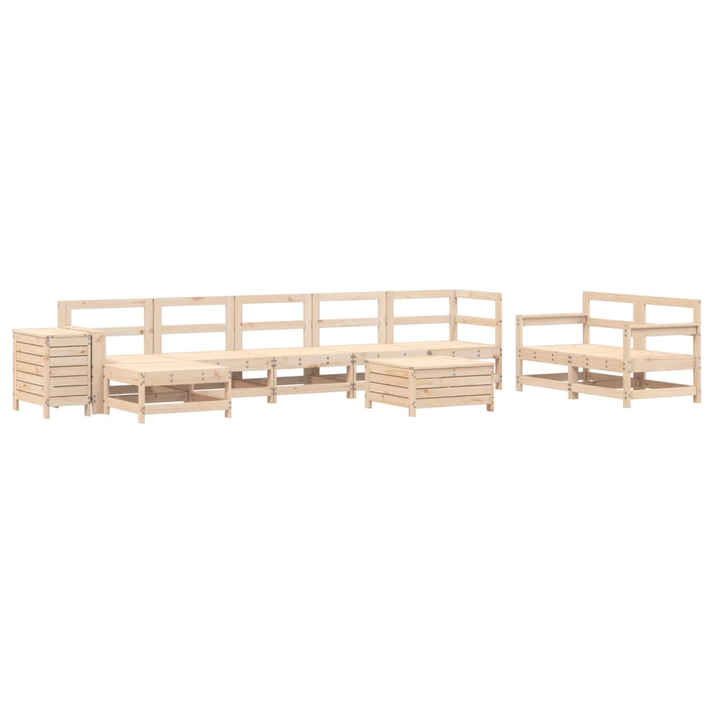 vidaXL 10-delige Loungeset massief grenenhout