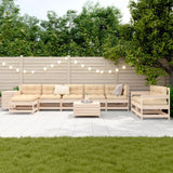 vidaXL 10-delige Loungeset massief grenenhout