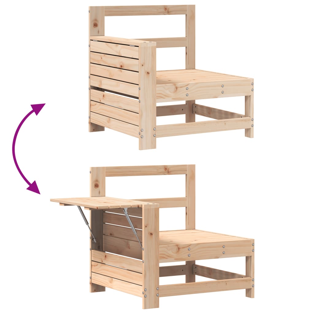 vidaXL 10-delige Loungeset massief grenenhout