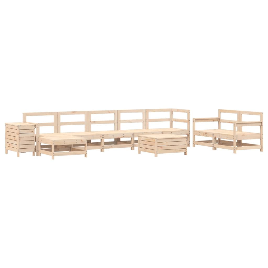 vidaXL 10-delige Loungeset massief grenenhout