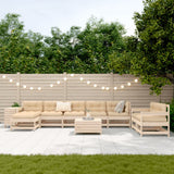 vidaXL 10-delige Loungeset massief grenenhout