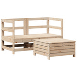 vidaXL 3-delige Loungeset massief grenenhout