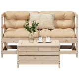 vidaXL 3-delige Loungeset massief grenenhout