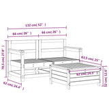 vidaXL 3-delige Loungeset massief grenenhout