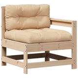 vidaXL 3-delige Loungeset met kussens massief grenenhout