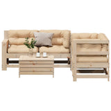 vidaXL 5-Piece Lounge Set with Cushions Solid Pine Wood