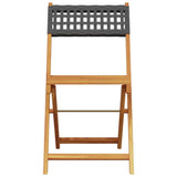 vidaXL Tuinstoelen 4 st inklapbaar poly rattan en massief hout zwart