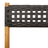 vidaXL Tuinstoelen 4 st inklapbaar poly rattan en massief hout zwart