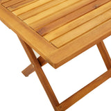 vidaXL Tuinstoelen 2 st inklapbaar met tafel massief hout zwart