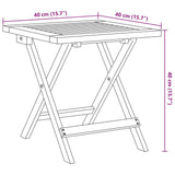 vidaXL Tuinstoelen 2 st inklapbaar met tafel massief hout zwart