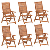 vidaXL Tuinstoelen 4 st verstelbaar 56x72x107 cm massief acaciahout