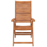 vidaXL Tuinstoelen 4 st verstelbaar 56x72x107 cm massief acaciahout