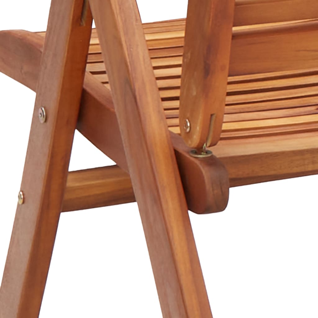vidaXL Tuinstoelen 4 st verstelbaar 56x72x107 cm massief acaciahout