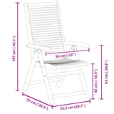 vidaXL Tuinstoelen 4 st verstelbaar 56x72x107 cm massief acaciahout