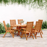 vidaXL Tuinstoelen 4 st verstelbaar 56x72x107 cm massief acaciahout