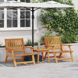 vidaXL Tuinstoel 3 pcs Bruin Massief Acacia Hout