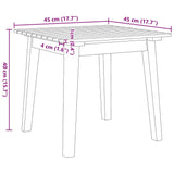 vidaXL Tuinstoelen met Tafel 3 pcs Zwart Massief Acacia Hout