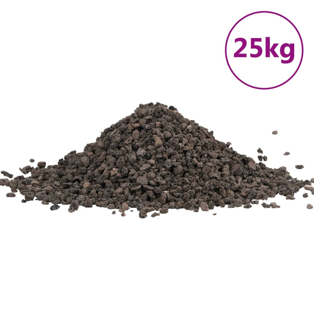 vidaXL Basalt Gravel 25 kg 5-8 mm Black