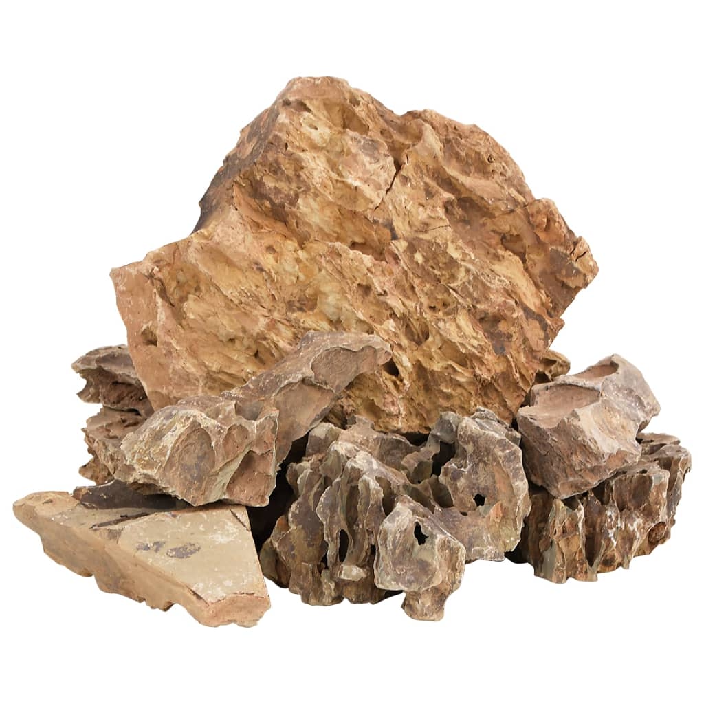 vidaXL Dragon Stones 10 kg 5-30 cm brown
