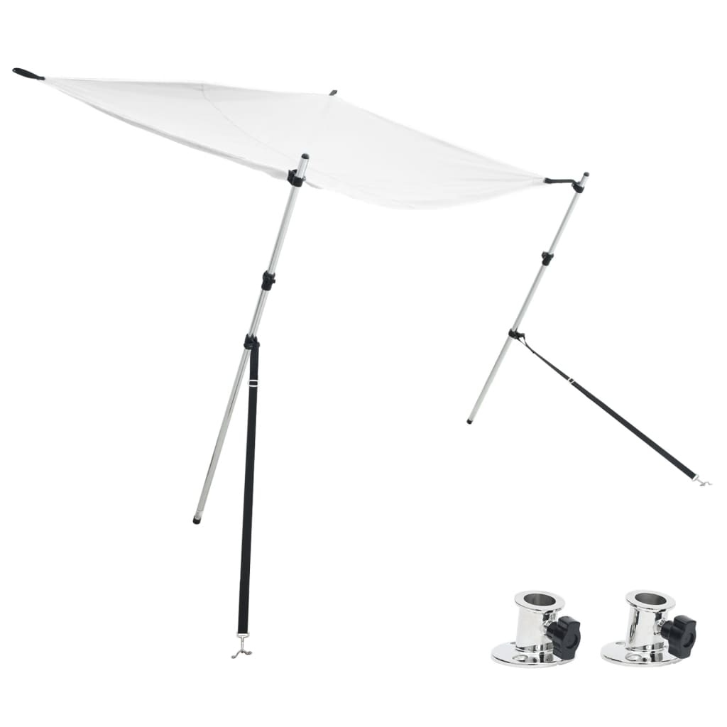 vidaXL Schaduwdoekset T-top 170x170x(113-182,5) cm wit