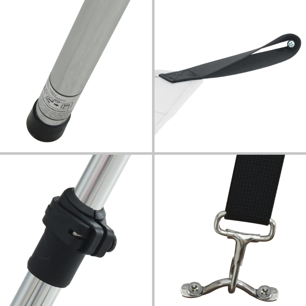 vidaXL Schaduwdoekset T-top 170x170x(113-182,5) cm wit