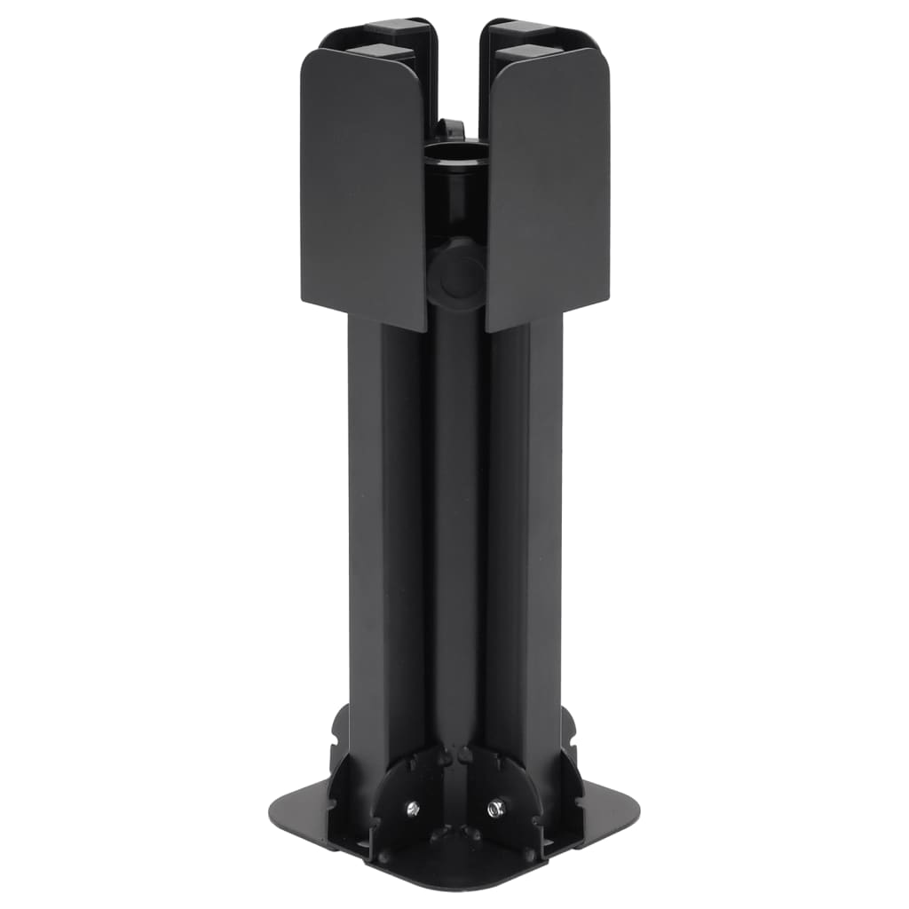 vidaXL Pied de parasol pliable pour mât Ø38/48 mm en acier noir brillant