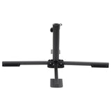 vidaXL Pied de parasol pliable pour mât Ø38/48 mm en acier noir brillant