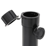 vidaXL Pied de parasol pliable pour mât Ø38/48 mm en acier noir brillant