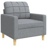 vidaXL 3-piece Fabric Lounge Set light grey