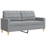 vidaXL 3-piece Fabric Lounge Set light grey