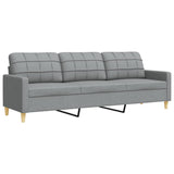 vidaXL 2-Piece Lounge Set fabric light grey