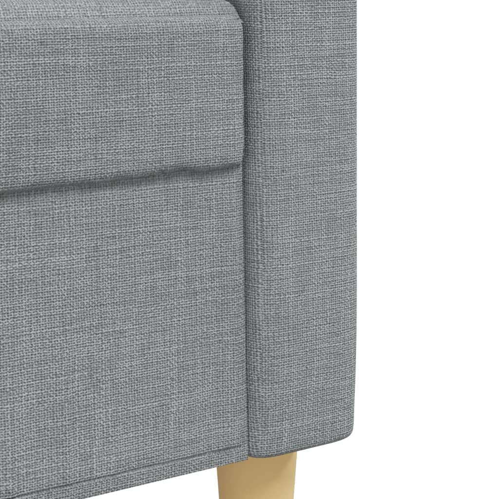 vidaXL 2-Piece Lounge Set fabric light grey