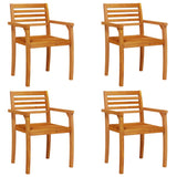 vidaXL Tuinstoelen 4 st 59x55x85 cm massief acaciahout
