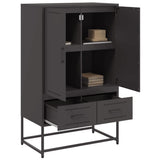 vidaXL Highboard 68x39x111.5 cm steel black