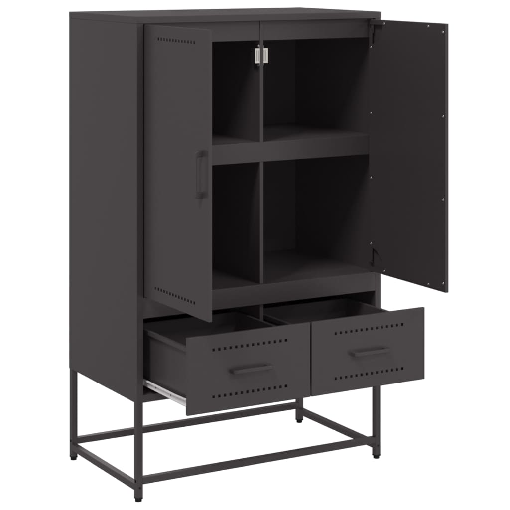 vidaXL Highboard 68x39x111.5 cm steel black