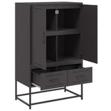 vidaXL Highboard 68x39x111.5 cm steel black